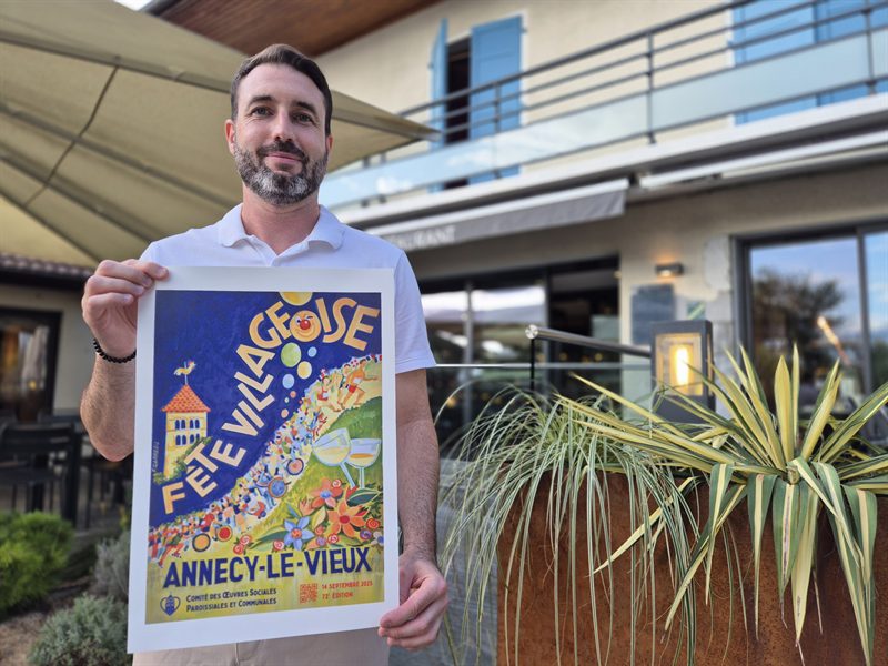 Les 4 Gourmets présentent l'affiche 2025 de la Fête Villageoise