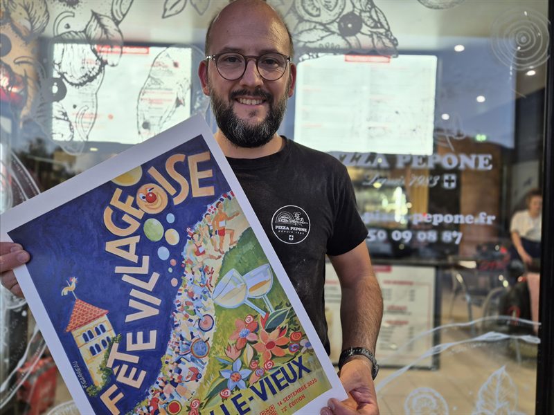 Pepone présente l'affiche 2025 de la Fête Villageoise